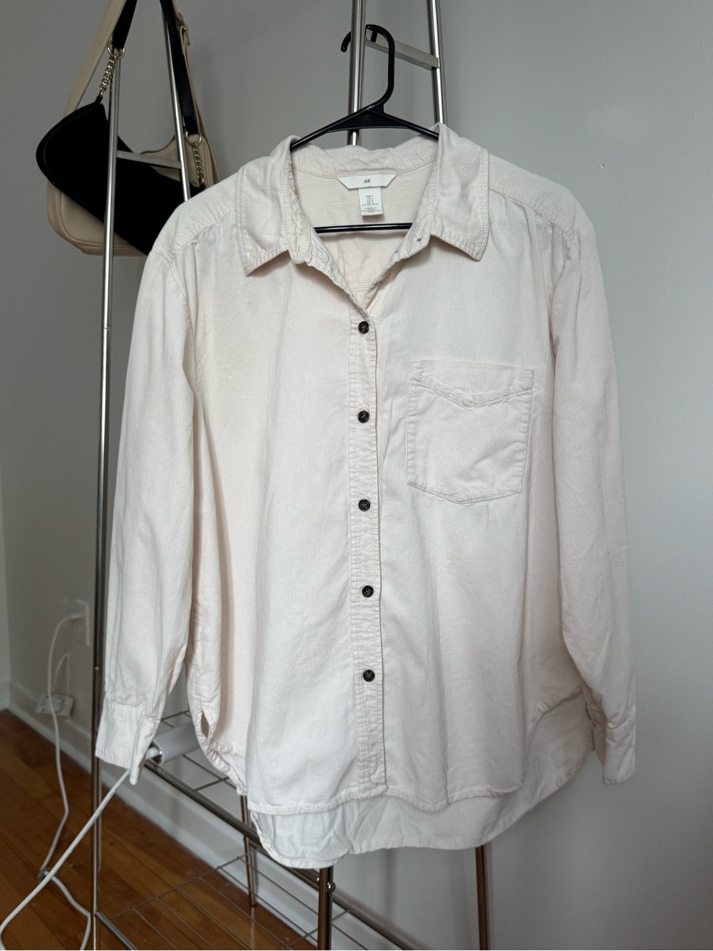 H&M Cream Button-Up Shirt